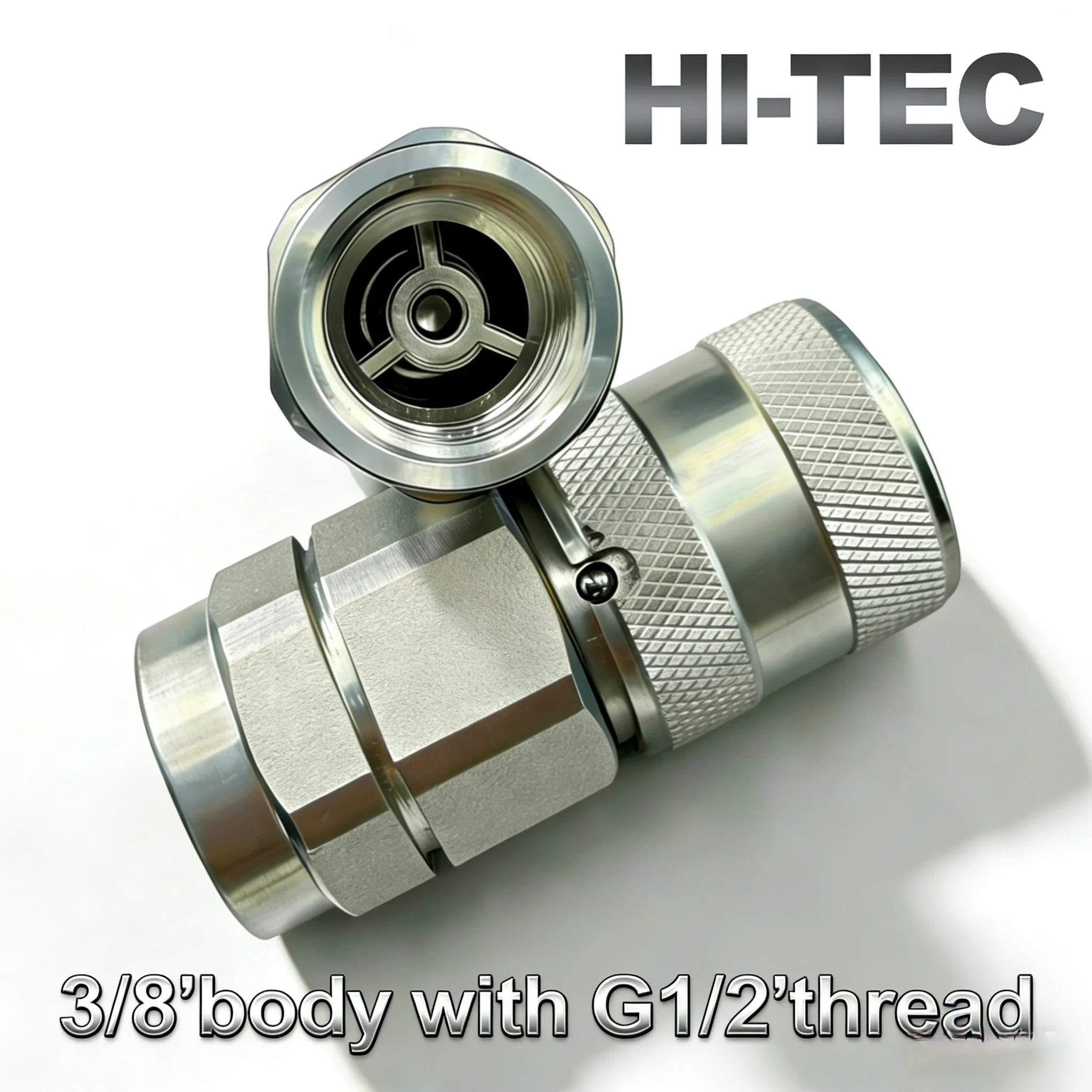 Flat Face Quick Couplings Set 3/8' Body G1/2' Port Thread DN10 Carbon Steel for Industrial Use