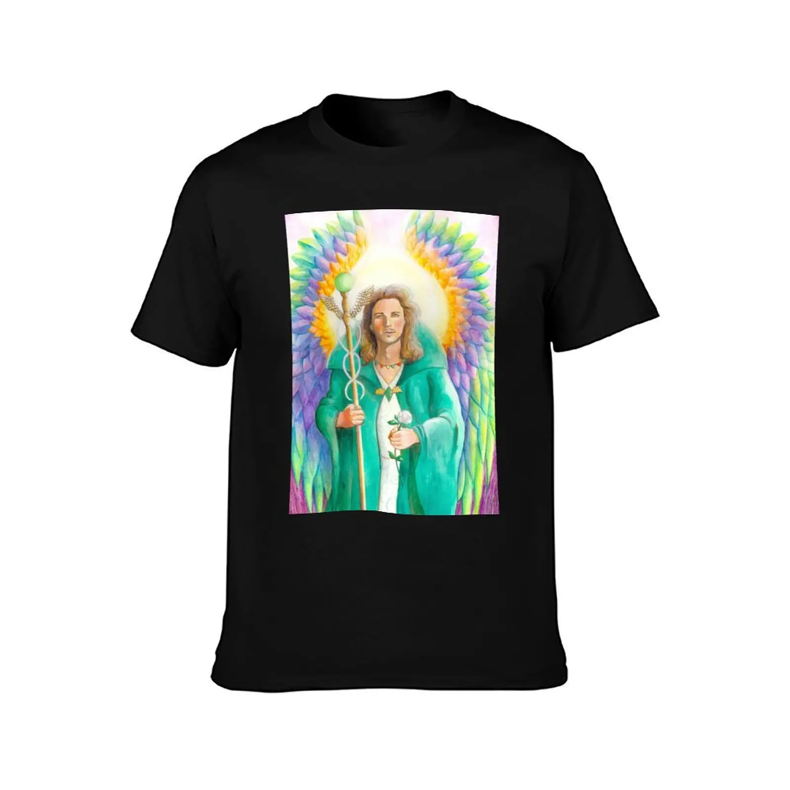 Archangel Raphael - Angel of Healing and Travel T-Shirt Plus Size Quick Dry Sports Tee T-Shirt