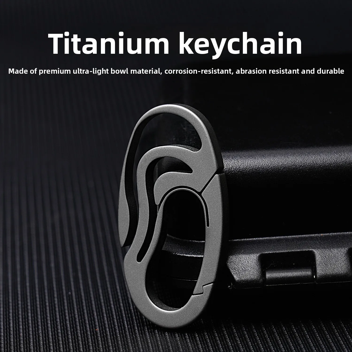 Ultra Light Titanium Alloy Key Ring Small Spring Carabiner Hook Wear Resistant Portable Key Clip for Outdoor Camping Daily Carry
