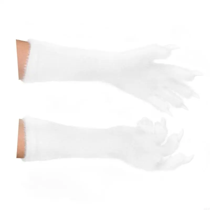 2025 Neue Long Nails Klauenhandschuhe Premium Nylon Handschuh Halloween Party Accessoires leicht zu reinigen Rollenspiele für