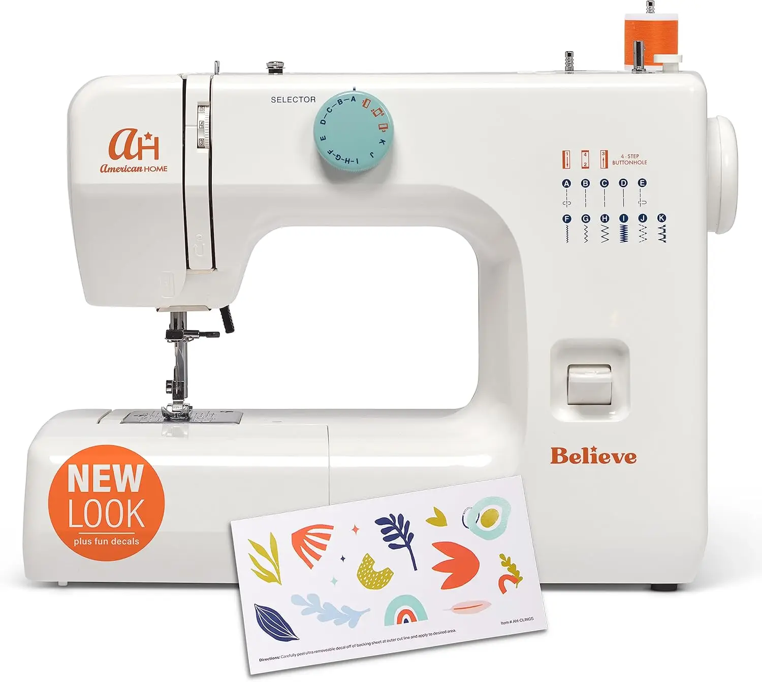 

Portable Sewing Machine for Beginners with 12 Stitches, Automatic Stitch Control, Lightweight & Compact, Fun Decals