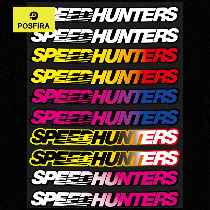 

POSFIRA Speedhunters Car Stickers Waterproof Decal for Toyota Corolla Yaris Nissan Qashqai J10 J11 Mazda CX5 Mitsubishi L200