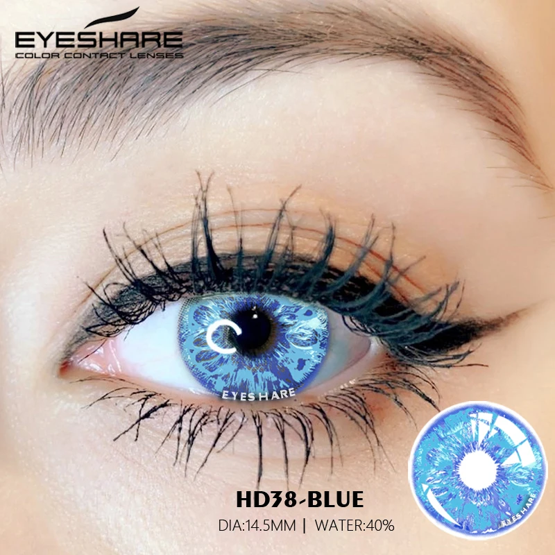 EYESHARE Color Contact Lenses For Eyes Anime Cosplay Colored Lenses Blue Yellow Halloween Lenses Contact Lens Beauty Makeup