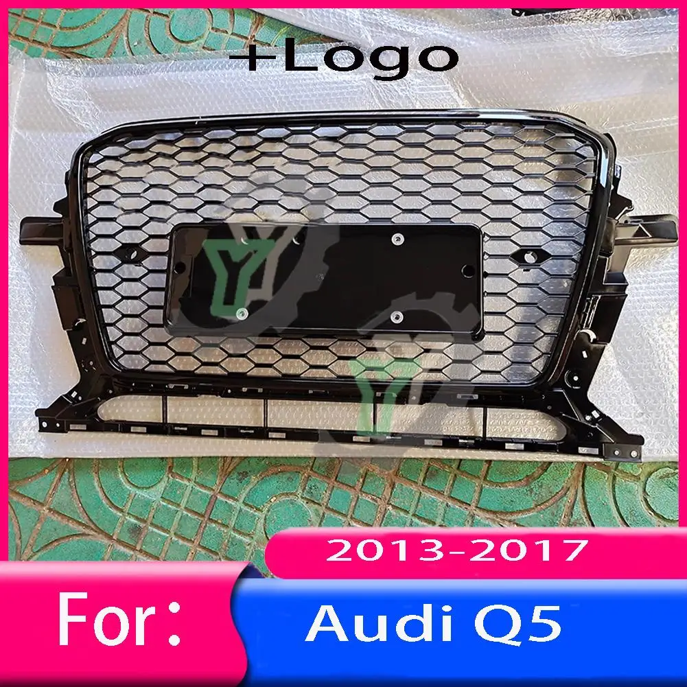 For Audi Q5/Q5L 2013 2014 2015 2016 2017 Car Front Bumper Grille Centre Panel Styling Upper Grill (Modify For RSQ5 style)