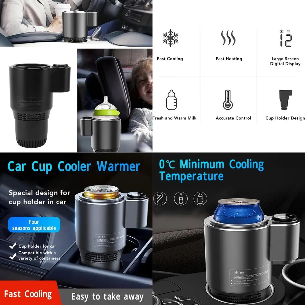 

Portable Car Cup Warmer & Cooler, Smart Mug Holder, Quick Heating/Cooling, 12V 36W, Compatible with Cars, Trucks, RVs