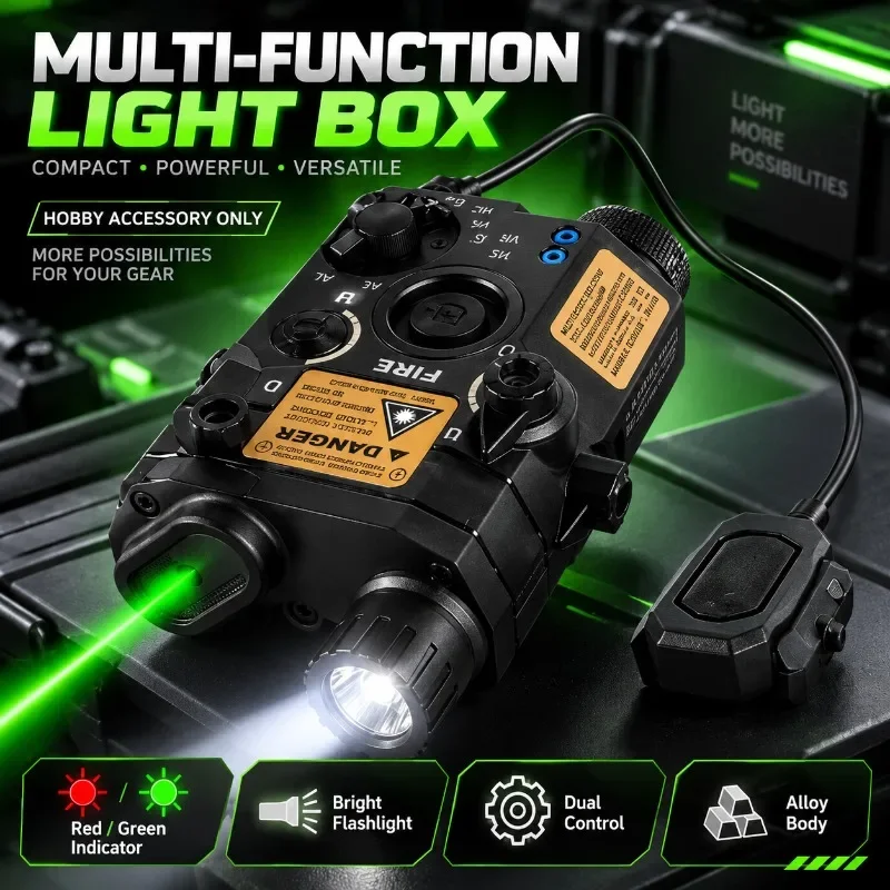 Hobby Modification Accessory Alloy PEQ15 Red Green Indicator M300A M600C Flashlight Dual Control Rat  Tail