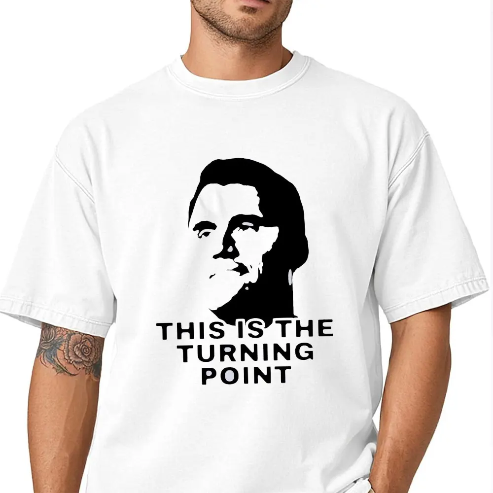 Charlie Kirk This Is The Turning Point Men’s T Shirt Cotton Graphic Tee Lady Ropa Hombre Graphic T Shirts Regular Short Sleeve