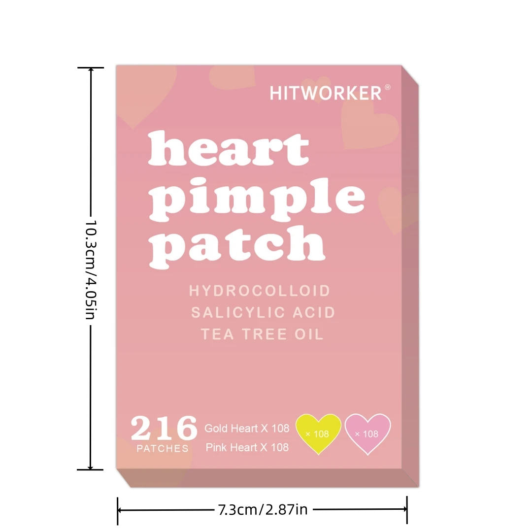 216pcs Salicylic Acid Acne Patches Heart-shaped Design for Quick Removal of Pimples And Blackheads Skin Care Beauty Essentials
