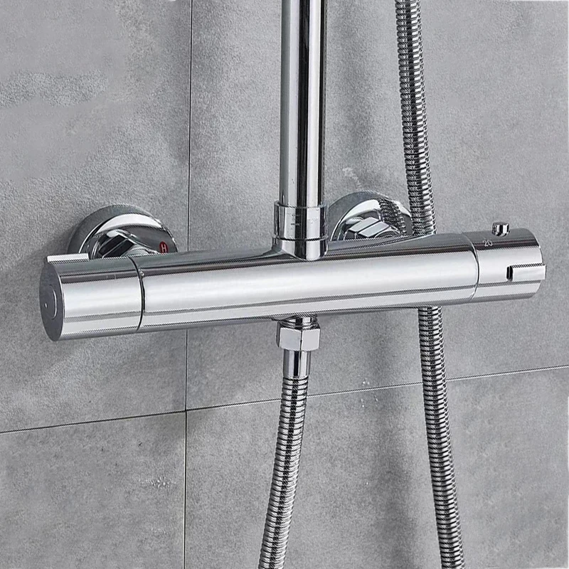 

Chrome Thermostatic Shower Faucet Mixing Valve Thermostatic Shower Faucets Bathtub Faucet for Bathroom