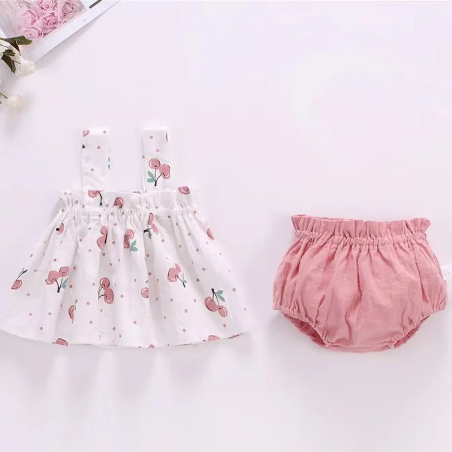 

Baby Outfit Set Summer Newborn Baby Girl Clothing Casual Thin Print T-shirt PP Shorts 2Pcs Suit Infant Baby Clothing Outfit