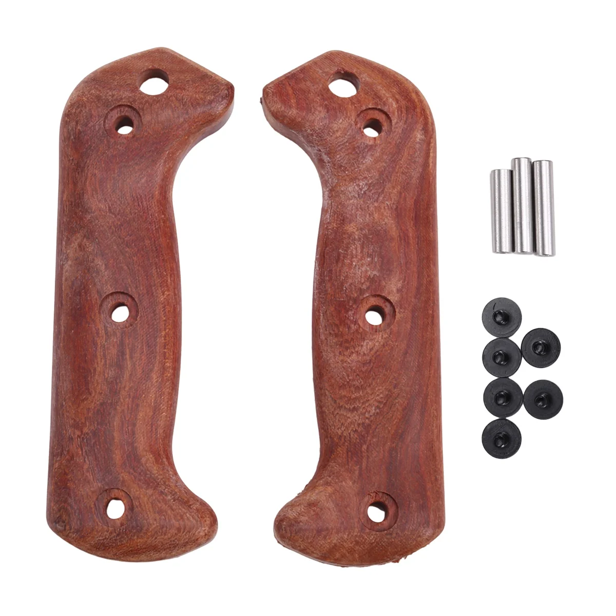 新しい 1 ペアナチュラル無垢材ハンドルパッチ Bk2 ナイフハンドル修正パーツ用ネジハンドルグリップ DIY アクセサリー、B