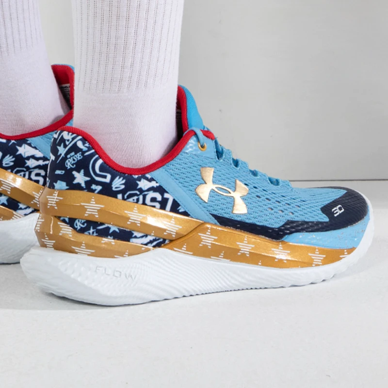 Under Armour heren- en damesschoenen 2024 herfstnieuwe sportschoenen lichtgewicht gewatteerde gevechtsbasketbalschoenen 3026276 -402