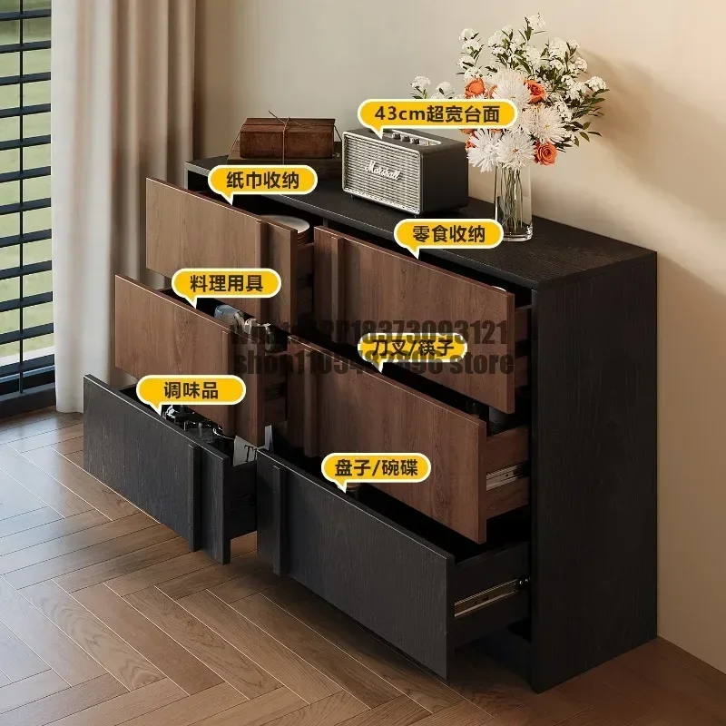 Medieval style bone line chest cabinet bedroom drawer sofa living room storage entrance cabinet