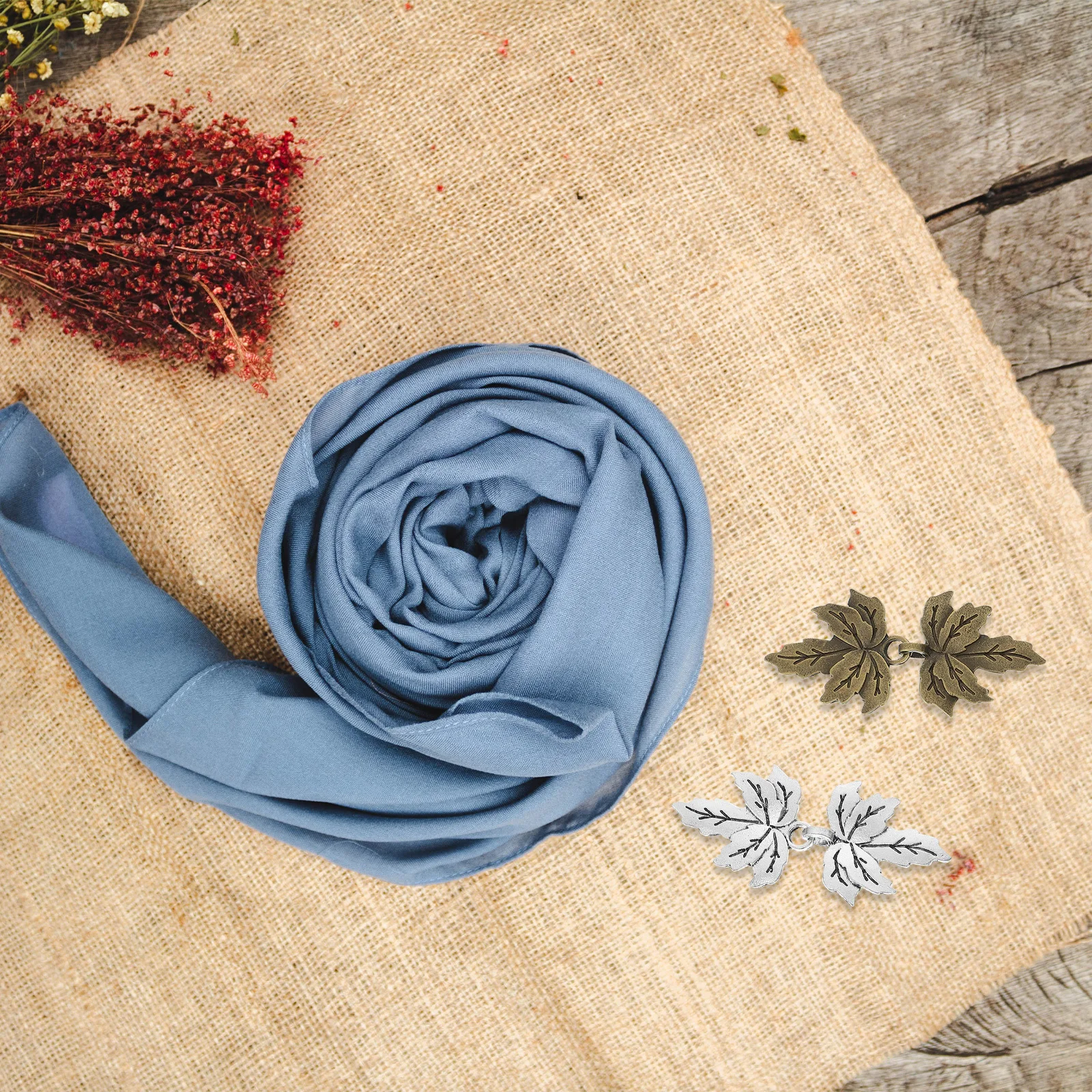 

4pcs Alloy Maple Leaf Buckle For Coat Cloak Windbreaker Retro Clothing Fastener Costume Accessories Handicraft Sewing Supplies