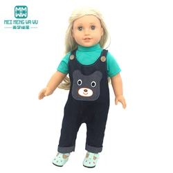 Clothes for doll fit 45 cm American doll accessories Fashion Denim shorts woolen coat jacket dress Girl's gift