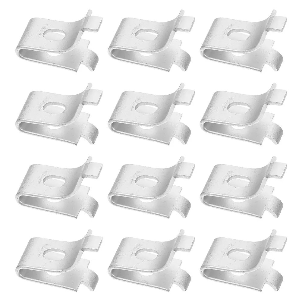 12Pcs Pilaster Shelf Clips Aluminum Alloy Adjustable Shelf Support Clips for Cabinet Bookshelf Medicine Cabinet Wire Shelving