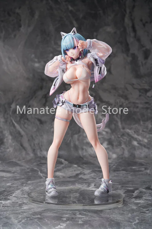 ﻿   Bibic botões originais kin mirai nekomata miu 1/6 pvc figura de ação anime modelo brinquedos coleção boneca presente