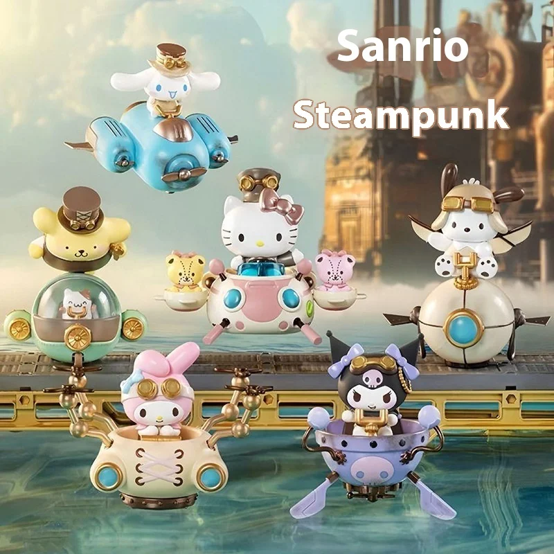 

Sanrio Genuine Toptoy Family Steampunk Kuromi Hello Kitty Series Cartoon Hand Made Trend Blind Box Tide Play Kuromi Ornaments