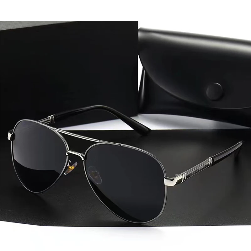 Luxury Men's Polarized Metal Sunglasses Driving Sun Glasses For Men Women Brand Designer Vintage Eyewear UV400 Oculos De Sol view 5