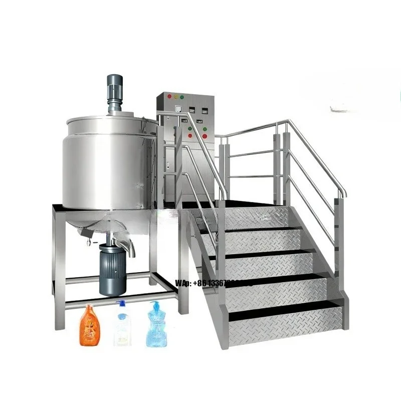 500L 1000L Liquid Soap Making Machine Dish Washing Mix Pot Shower Gel Homogenizer Shampoo Mixing Equipment