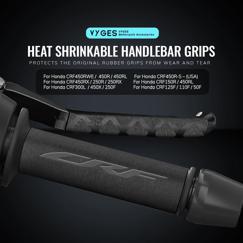 

Handlebar Grips Heat Shrinkable Clutch Brake Lever For Honda CRF450R CRF450RL CRF250R CRF150R CRF300L CRF450X CRF250F