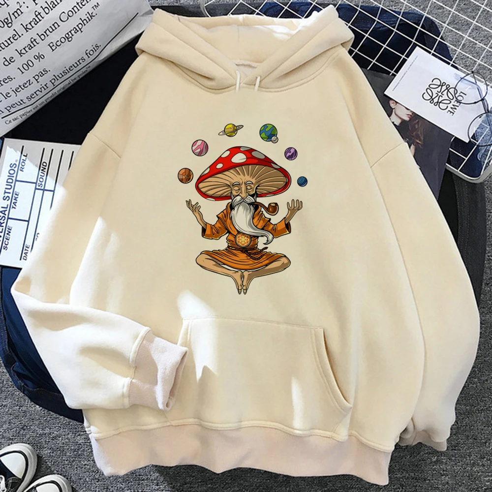 Sudaderas con capucha psicodélicas para mujer, ropa de calle harajuku con gráfico de setas mágicas, Alien, anime