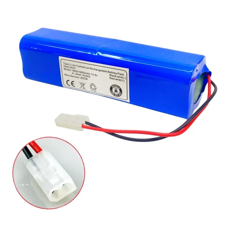 New 14.8V 6800mAh S10-SI-144-5200 Robot Battery Pack For Yeedi 2 Hybrid 4INR-19/66-2 Robotic Vacuum Cleaner