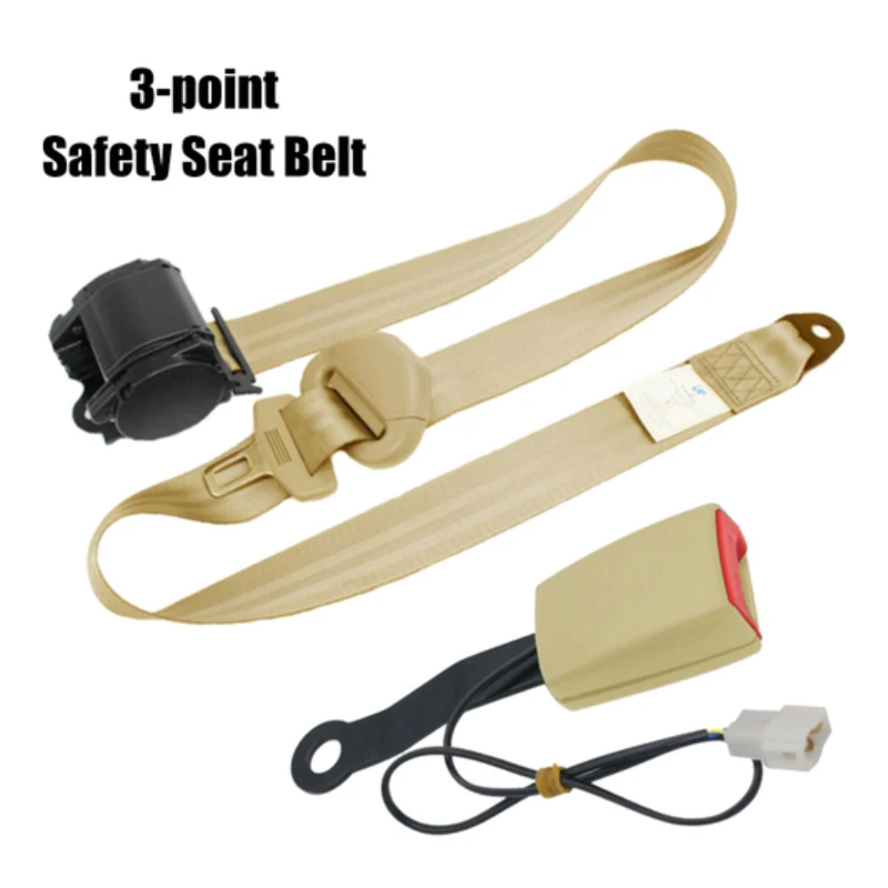 

1PC Universal Car Safety Belt 3 Point Automatic Adjustable Seat Belt with Cam Lock Retractable Safety Strap Car Internal Spare