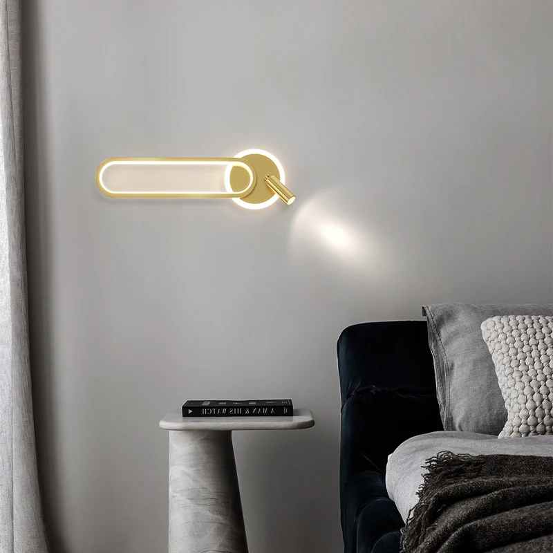 Modern Creativity LED Wall Lamp Reading Light For Bedroom Hotel Night Book Lights Rotatable Lights  Aisle Corridor Spotlight