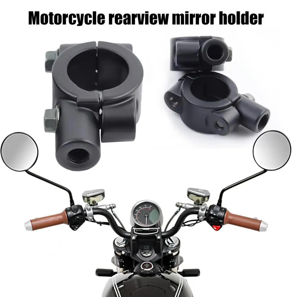 

Motorcycle Handlebar Mirror Mount Clamp Adaptor Waterproof Anti-rust Electroplated Thread Motorcycles Scooter Back View Mirror H