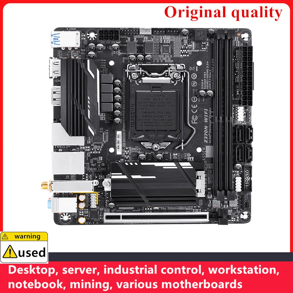 MINI ITX For Z370N WIFI Motherboards LGA 1151 DDR4 32GB For Intel Z370 Desktop Mainboard M.2 NVME SATA III USB3.0