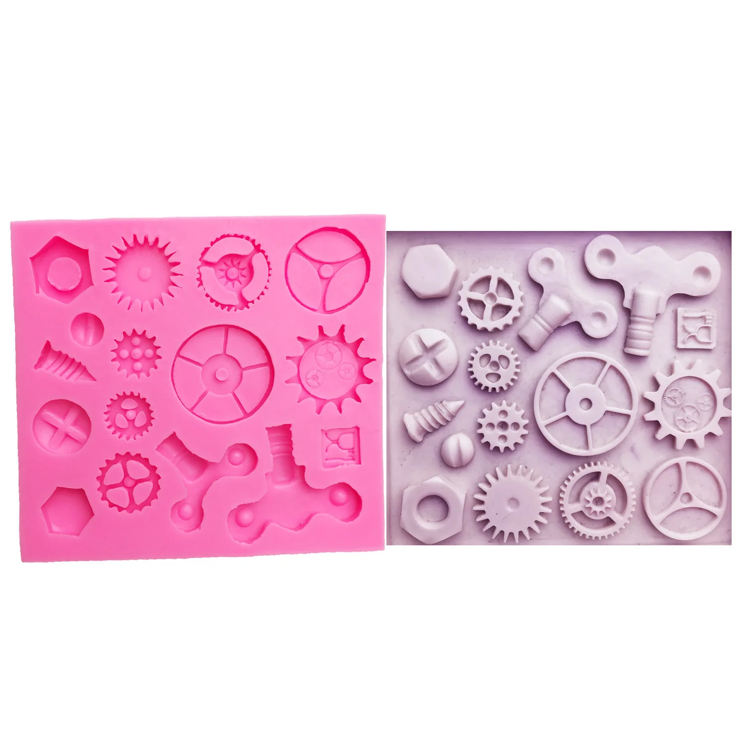 Vintage Key Lock Silicone Mold for Chocolate Gummy Candy Cake Decorating Polymer Clay Resin Jewelry Supplies