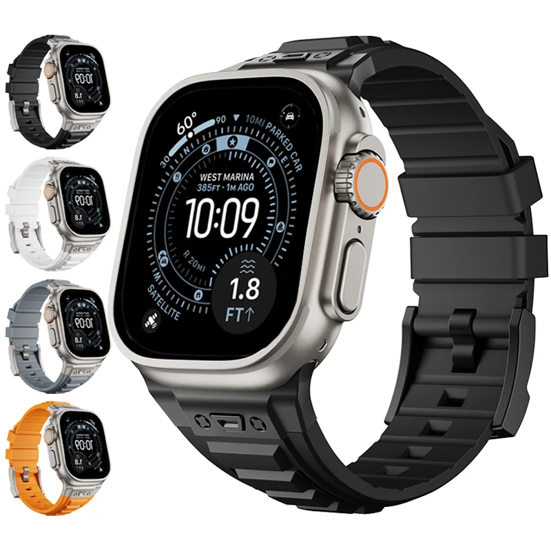 

Soft Silicone Strap For Apple Watch Ultra 3/2/1 49mm Sport Rubber Band For iWatch Series 11 10 9 8 7 6 5 4 se 46MM 45MM 44MM