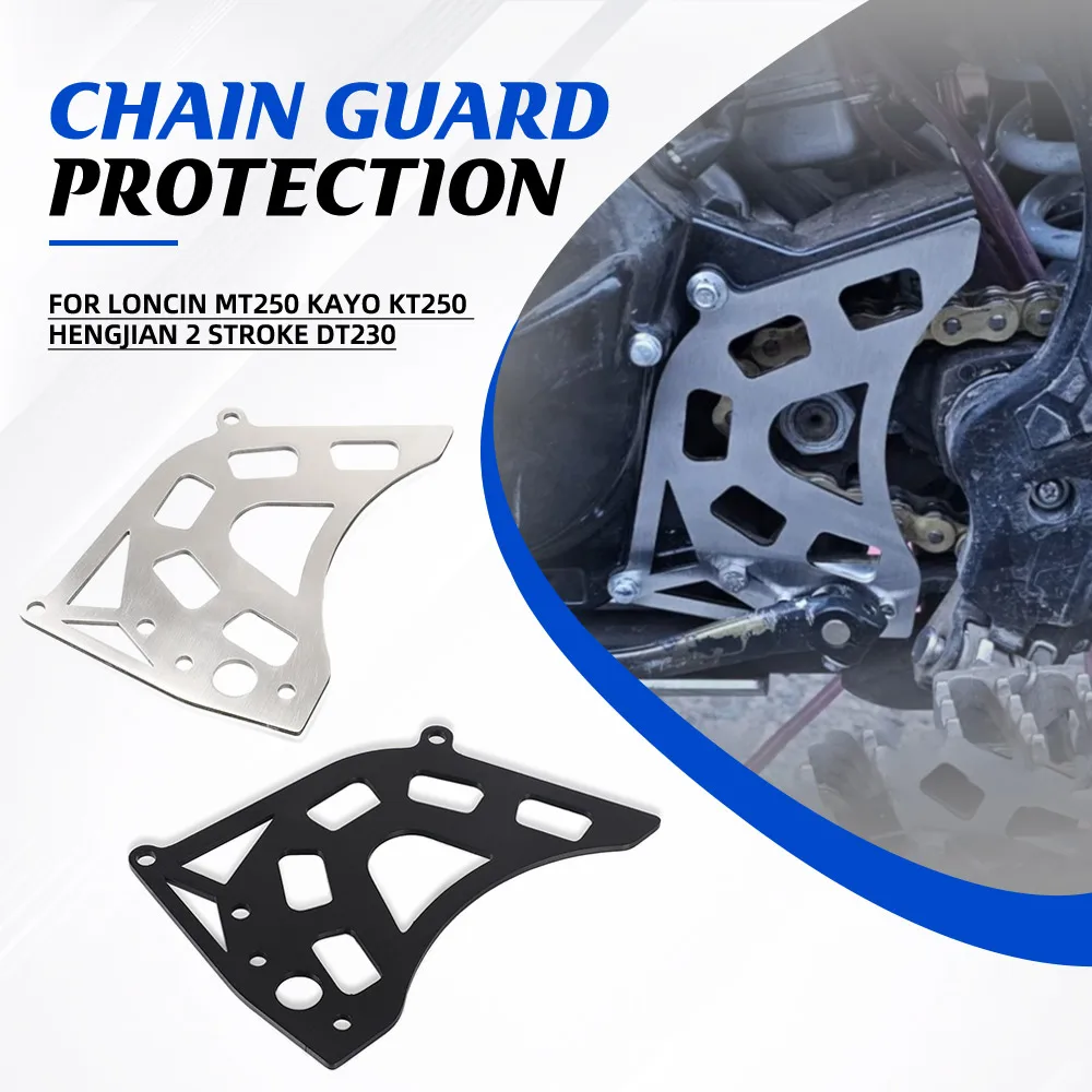 

Chain Guard Protector Decoration Cover For Loncin MT250 Kayo KT250 Hengjian 2 stroke DT230 Front chain sprocket cover protection