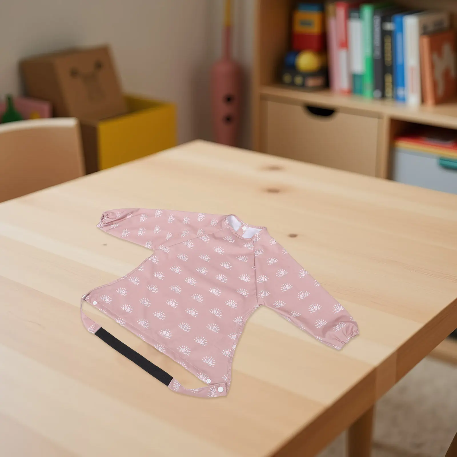 2-個長袖防水ベビーよだれかけ幼児用エプロン授乳スモックフルカバー幼児用簡単お手入れ厚手の生地秋冬用