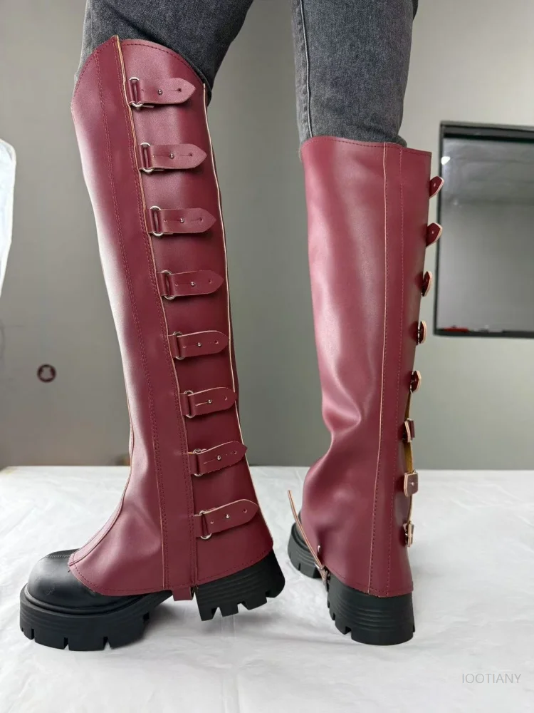 RE Pu Leggings Steampunk Krieger Frauen Männer Rollenspiel Mittelalterliche Vintage Überschuhe Maskerade Ritter Kostüm Zubehör Requisiten