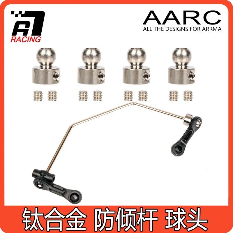 

Universal Titanium TC4 Metal Ball Ends for Anti-Roll Bar - Fit Arrma 1/7 Mojave & 1/8 Kraton/Outcast/Typhon RC Model Upgrades