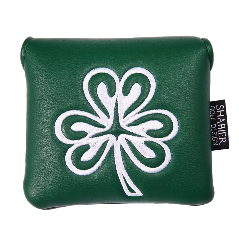 Green PU Leather Magnet Closure Golf Club Square Mallet Spider X Putter Head Cover