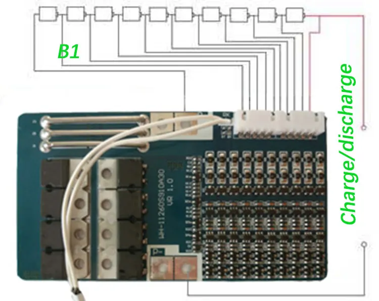 10S 21A  42V 37V Li-ion BMS PCM  Battery Protection Board With Balancing For LicoO2 Limn2O4