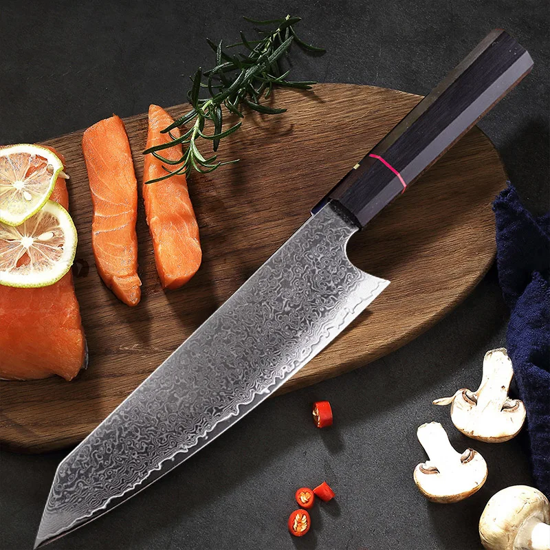 Damascus Steel Kitchen Knife Chef Knife Combination Set Professional VG10 Sharp Japanese Knife Fruit Fish Knife Cooking Tools view 4