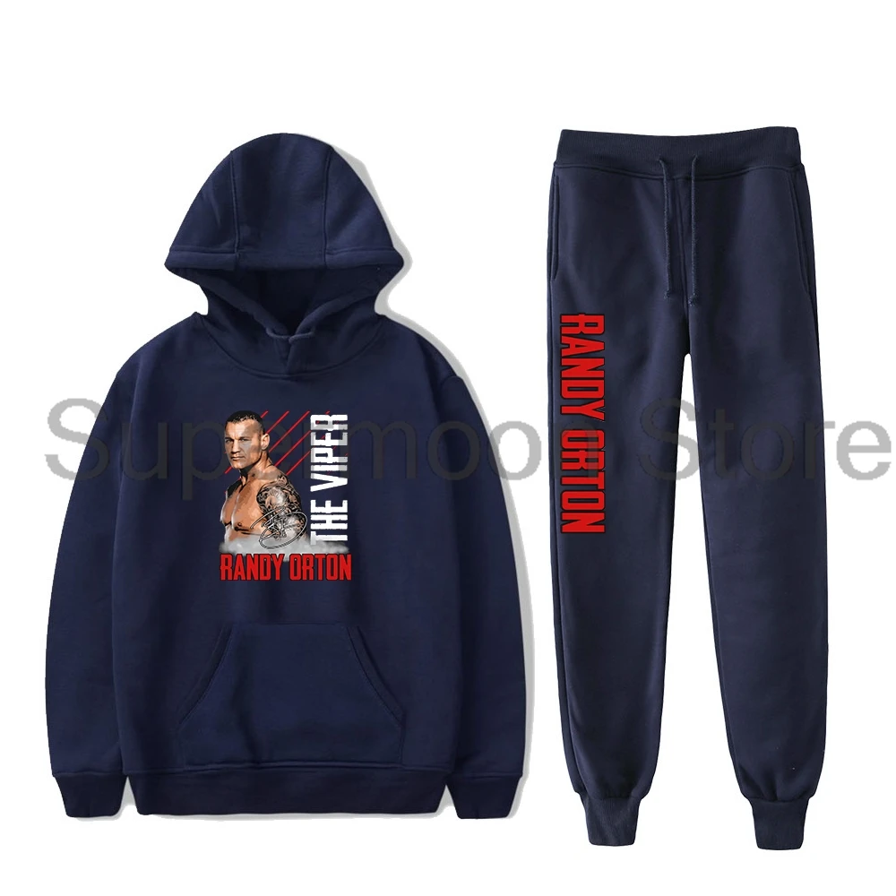 Conjunto de moletom e calça jogger Randy Orton Gritty, conjunto de duas peças, moletom + calça de moletom, feminino, masculino, vintage