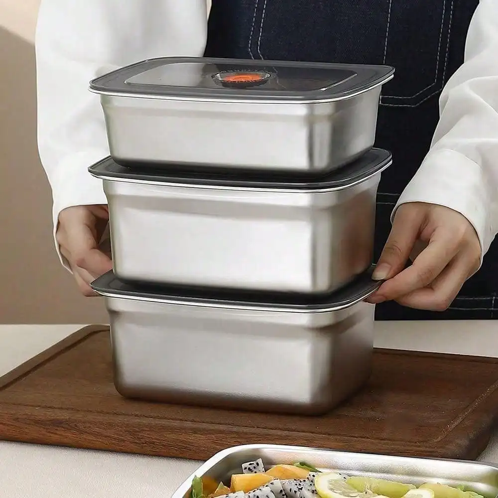 Buy 2 Get 1 Free 3 Pack Stainl – обзор и цена Food Storage Stainless Steel Containers