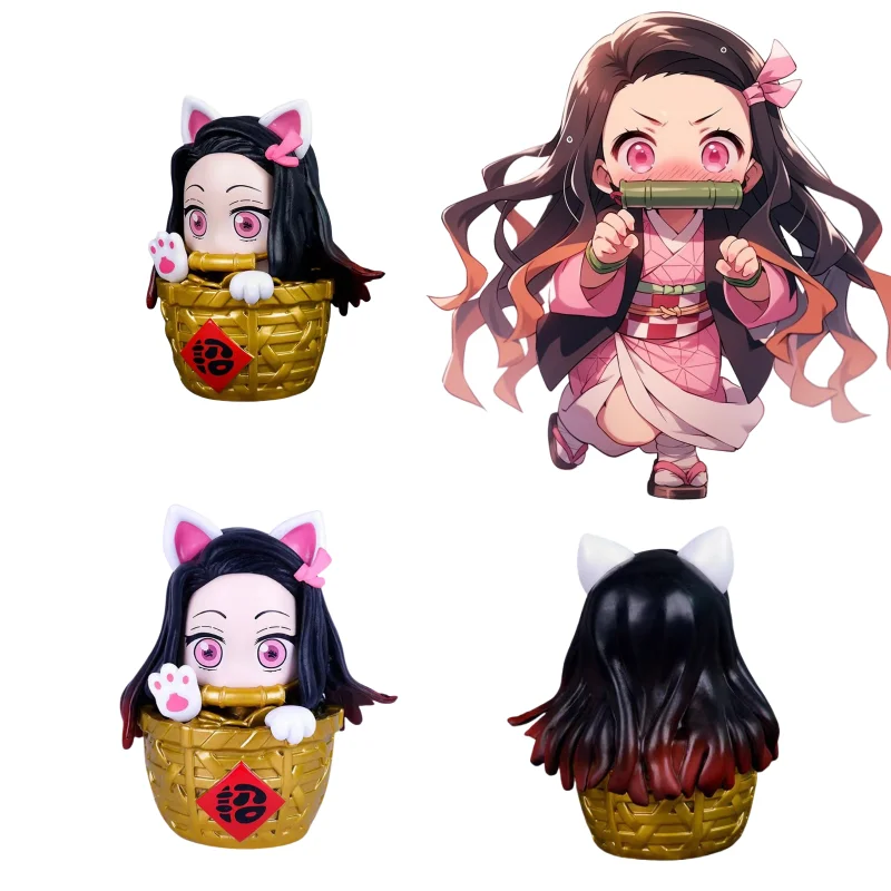 Demon Slayer Kamado Nezuko anime two-dimensional cartoon character figure model kawaii beckoning box ornament gift wholesale