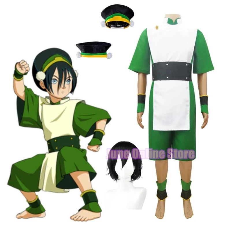 

Avatar Cosplay The Last Airbender Toph Beifong Cosplay Costume Vest Pants Outfits for Adults Halloween Carnival Party Suit