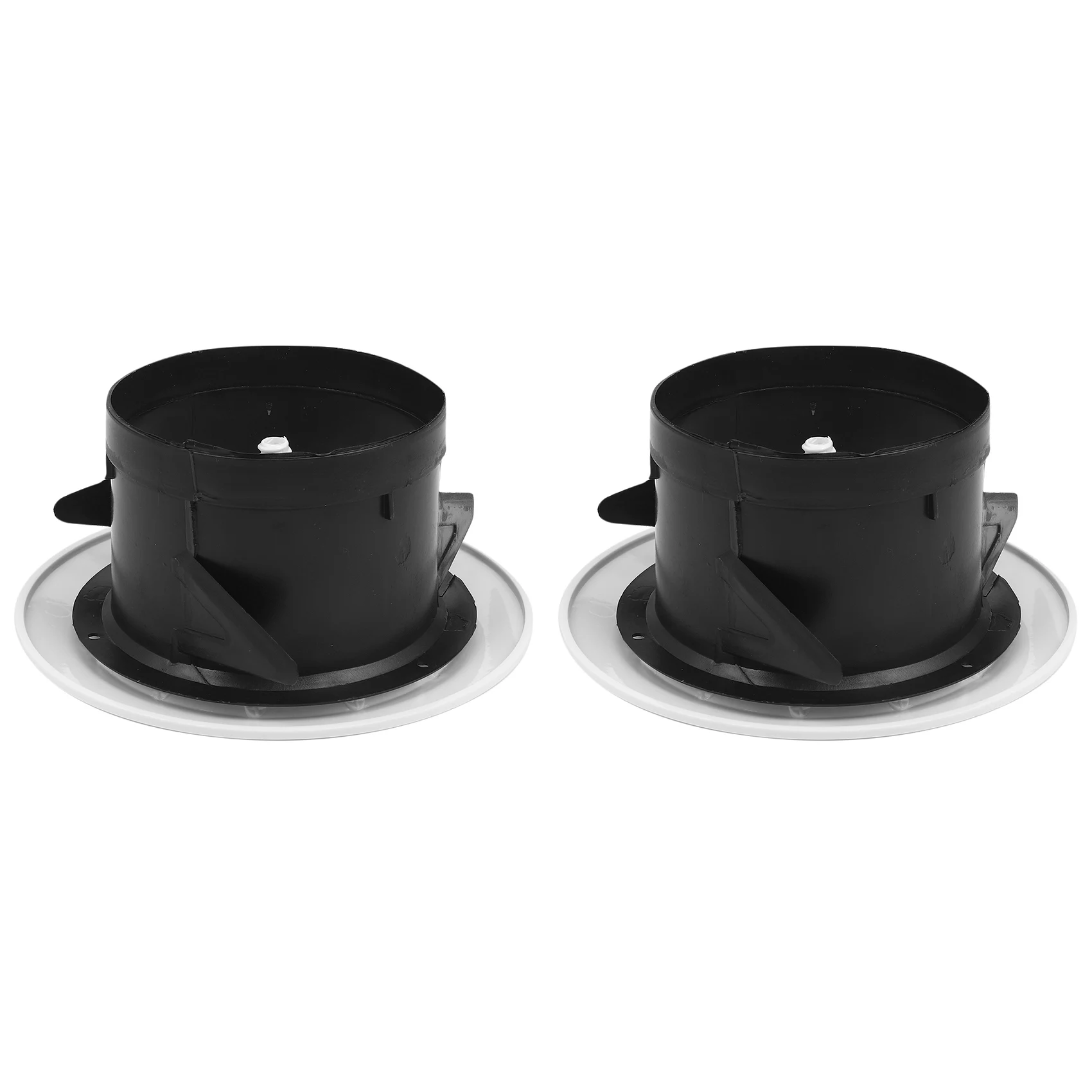 

2 Pieces ABS Adjustable Air Vent Round Soffit Exhaust Vent White Inline Duct Fan Outlet Vent 4 Inch New