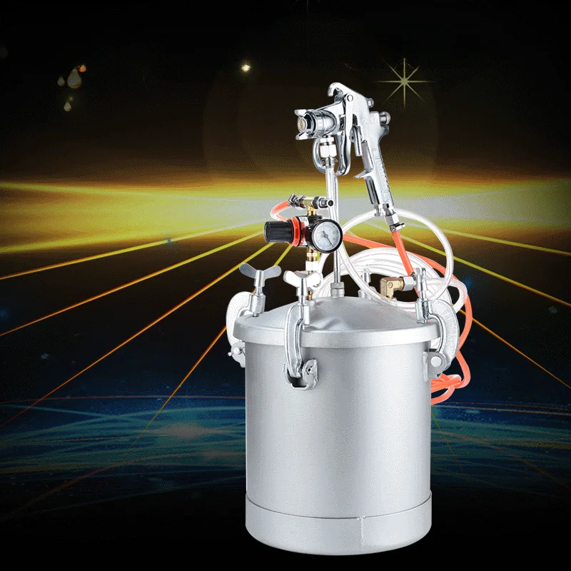 

10L Pressure Feed Paint Pot System Latex Colorful Paint Sprayer Gun for Water Based Coatings Home Improvement Tool