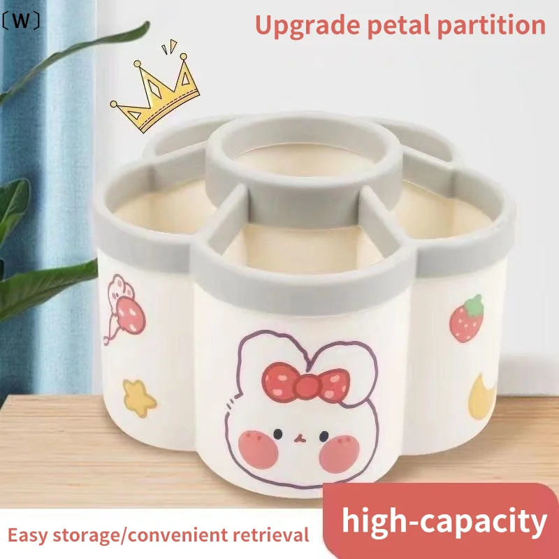 

〔W〕360° Rotating Pen Holder Large Capacity Cute Pencil Storage Box Desktop Organizer School Office Stationery〔Winter1〕