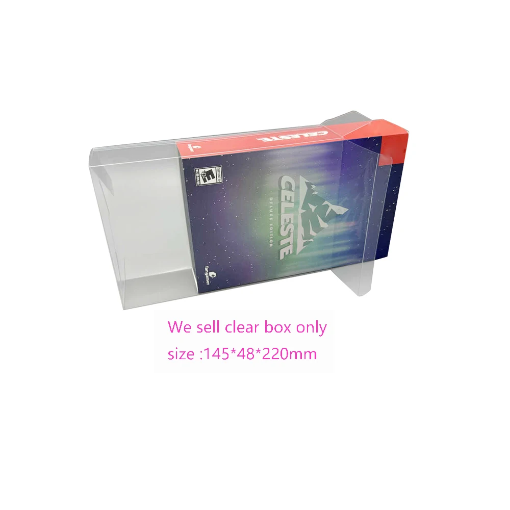 Transparent  Clear PET cover  For Switch NS  celeste  game deluxe  limited edition   protection collection Display  Storage box