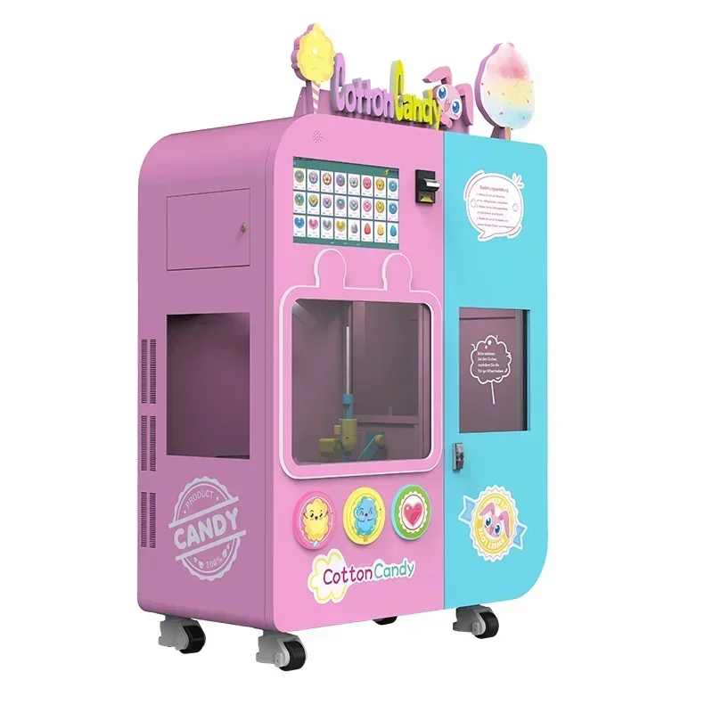 Top Sale Fully Automatic Cotton Candy Vending Machine Cotton Candy Vending Machine Credit Card Operated Cotton Candy Machine