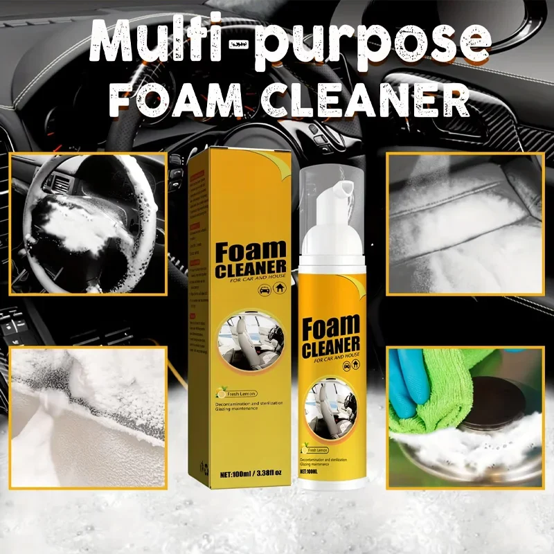 1or3PCS Multi-Functional Foam Cleaner Set: Wash for Automotive Interior Upholstery Plastic Instrument Panel Steering Wheel parts image 4